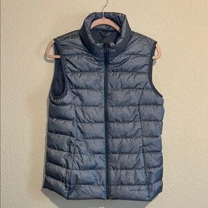 Eddie Bauer Blue Quilted Puffer Vest Lightweight Casual